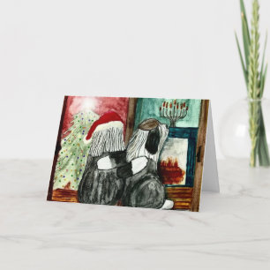 Old English Sheepdog Holiday friends Card