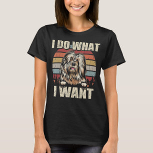 Old English Sheepdog I Do What I Want Dog Vintage T-Shirt