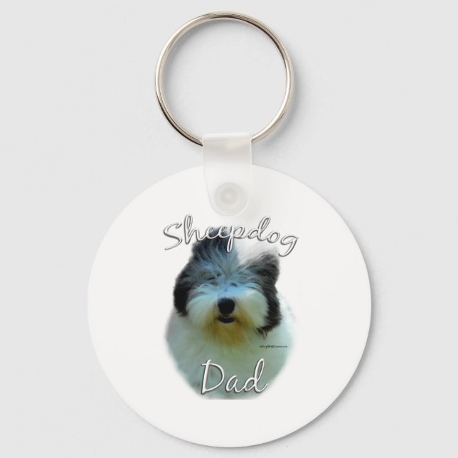 Old English Sheepdog Key Ring (Front)