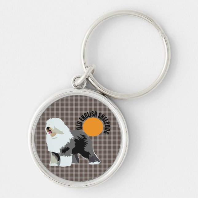 OLD ENGLISH SHEEPDOG KEY RING (Front)