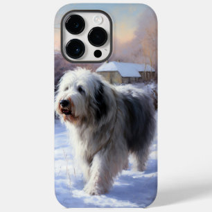 Old English Sheepdog Let It Snow Christmas Case-Mate iPhone 14 Pro Max Case