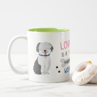 Old English Sheepdog Mug - cute dog lovers gift