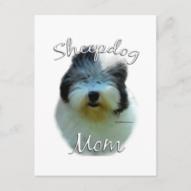 Old English Sheepdog Mum 2 Postcard (Front)