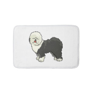 Old English sheepdog my friend Bath Mat