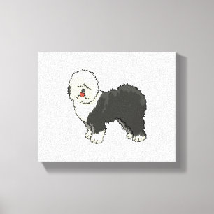 Old English sheepdog my friend  Canvas Print