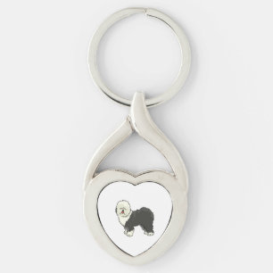 Old English sheepdog my friend Key Ring