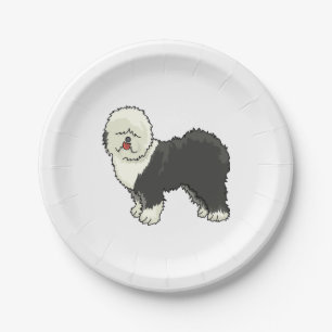 Old English sheepdog my friend  Paper Plate