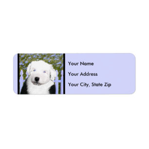 Old English Sheepdog Puppy Painting - Dog Art