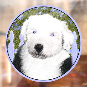 Old English Sheepdog Puppy Painting - Dog Art