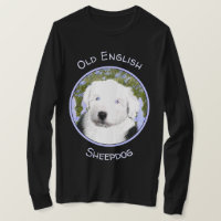 Old English Sheepdog Puppy Painting - Dog Art