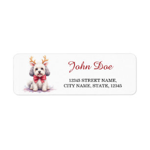 Old English Sheepdog Reindeer Christmas Return