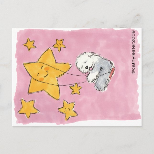 Old English Sheepdog Star Postcard (Front)