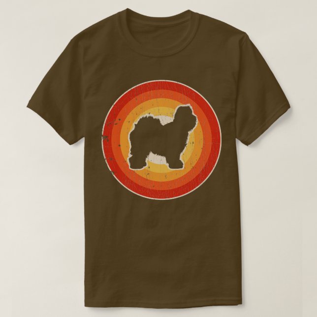 Old English Sheepdog Sunset Retro  for Men Women B T-Shirt (Design Front)