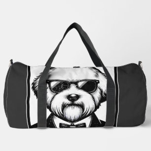 Old English Sheepdog The Dogfather Tuxedo Cool Fun Duffle Bag