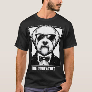 Old English Sheepdog The Dogfather Tuxedo Cool Fun T-Shirt