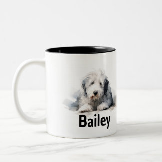 Old English Sheepdog Watercolor Mug
