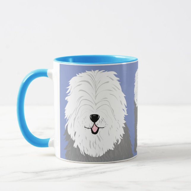 Old English Sheepdog (with covered eyes) Mug (Left)