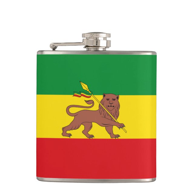 Old Ethiopian flag Hip Flask (Front)