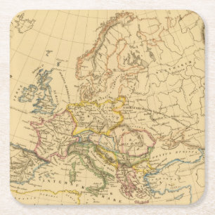 Old Europe Square Paper Coaster