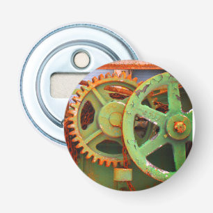 Old Factory Machinery Gears Wheels Vieux Hull Bottle Opener