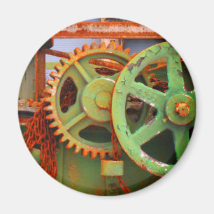 Old Factory Machinery Gears Wheels Vieux Hull Magnet