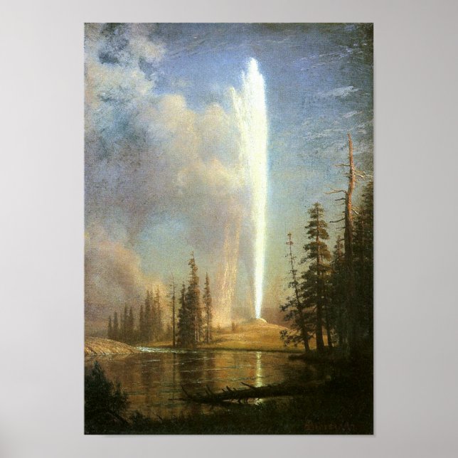 Old Faithful, Albert Bierstadt Poster (Front)