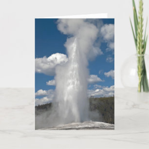 Old Faithful Geyser - Card