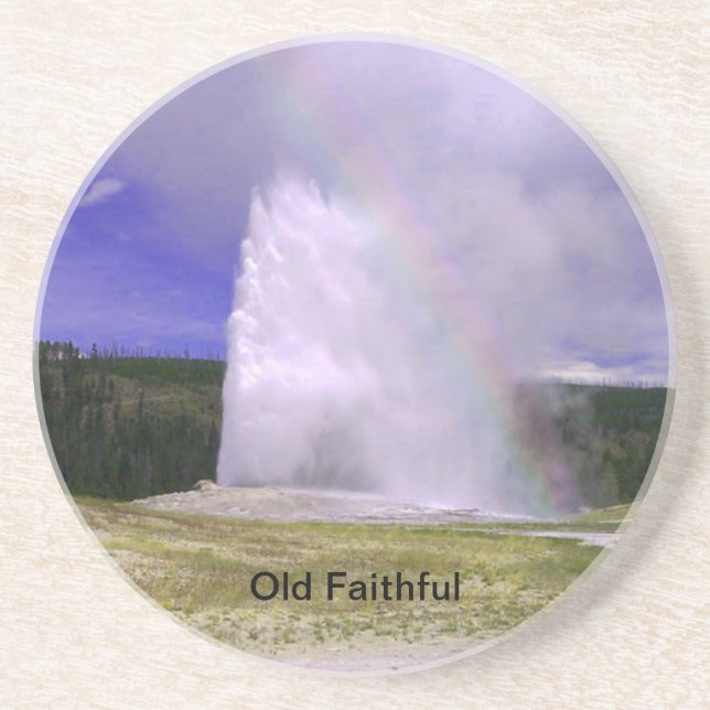 Old Faithful in Yellowstone National Park Coaster (Front)