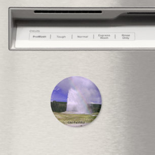 Old Faithful in Yellowstone National Park Magnet