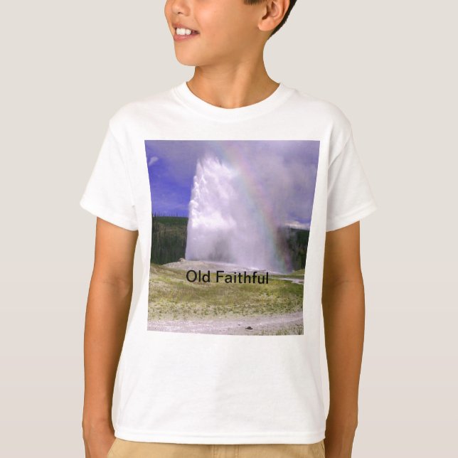Old Faithful in Yellowstone National Park T-Shirt (Front)