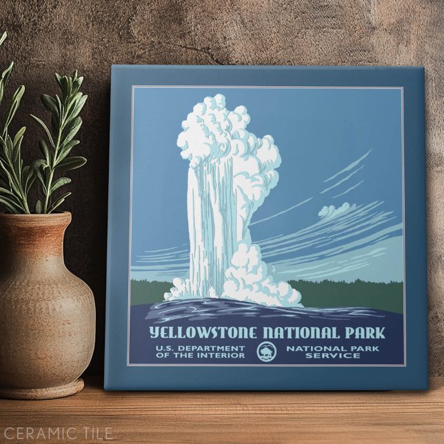 Old Faithful - Vintage Graphics Tile (Custom Ceramic Tile)