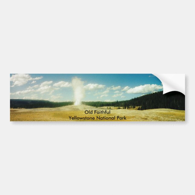 Old Faithful Yellowstone National Park Bumper Sticker (Front)