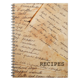 Old Family Recipes Notebook