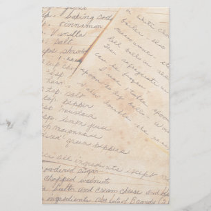 Old Family Recipes Stationery
