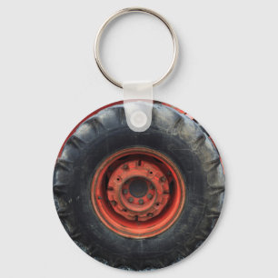 Old Farm Tractor Wheel Key Ring