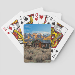 Old Farmhouse Along Hwy 395 In June Lake Playing Cards