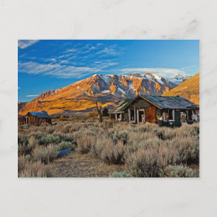 Old Farmhouse Along Hwy 395 In June Lake Postcard