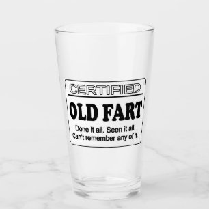 Old fart Drinking Glass