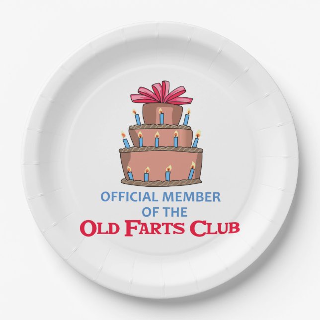 Old Farts Club Paper Plate (Front)