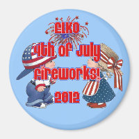 Old-fashion 4th of July Elko Magnet