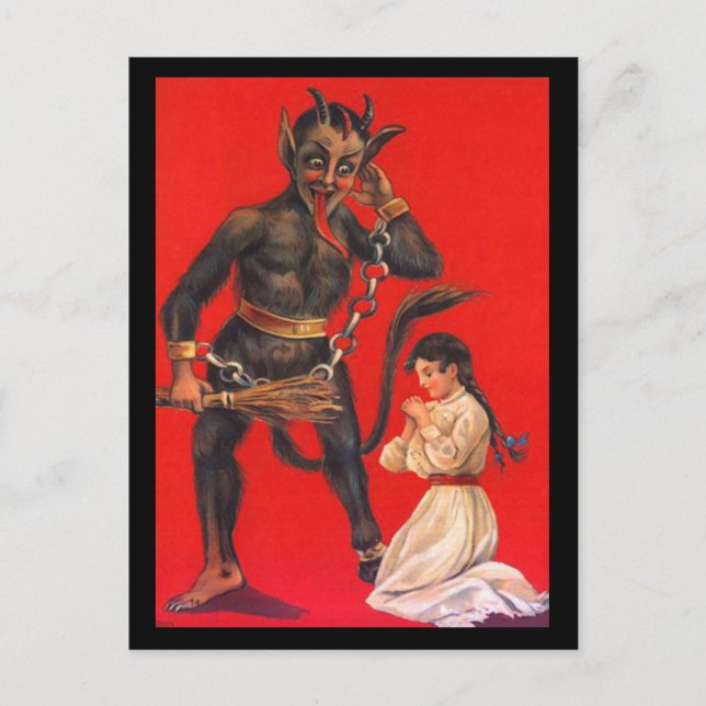 Old Fashion Gruss Vom Krampus Postcard (Front)