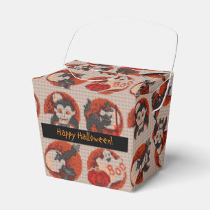 Old Fashion Halloween Faux Cross-Stitch Favour Box