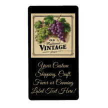 Old Fashion Vintage Grapes, Purple and Black Wine