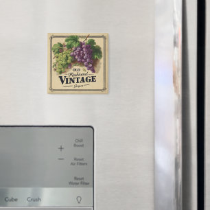 Old Fashion Vintage Grapes, Purple and Black Wine Magnet