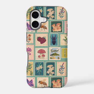 Old fashion vintage stamps Modern mid century
