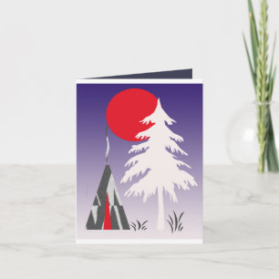 old-fashioned and modern styles combined holiday card