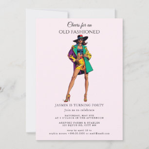 Old Fashioned" Birthday Invitation