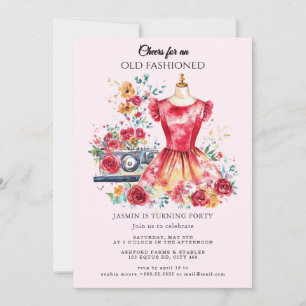 Old Fashioned" Birthday Invitation
