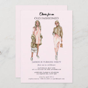 Old Fashioned" Birthday Invitation