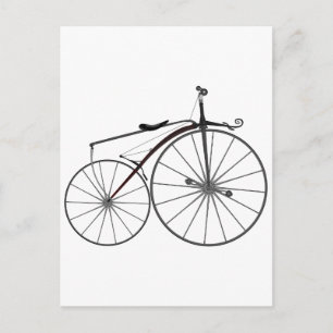 Old-Fashioned "Boneshaker" Bicycle Postcard